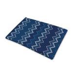 Blue Chevron Knitted Pattern Print Pet Cooling Mat Cover