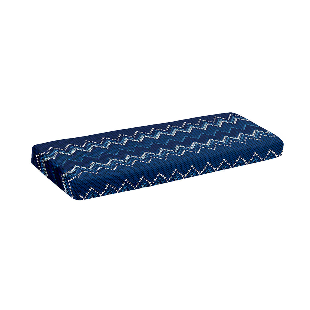 Blue Chevron Knitted Pattern Print Piano Keyboard Cover