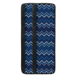 Blue Chevron Knitted Pattern Print Refrigerator Handle Covers