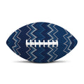 Blue Chevron Knitted Pattern Print Rugby Ball