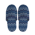 Blue Chevron Knitted Pattern Print Slippers
