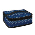 Blue Chevron Knitted Pattern Print Small Lunch Bag