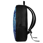 Blue Chrysanthemum Flower Print 17 Inch Backpack