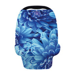 Blue Chrysanthemum Flower Print Baby Seat Cover