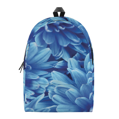 Blue Chrysanthemum Flower Print Backpack