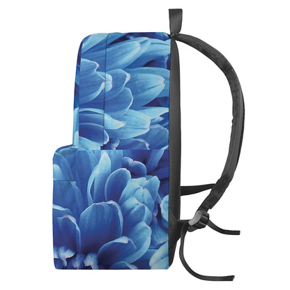 Blue Chrysanthemum Flower Print Backpack