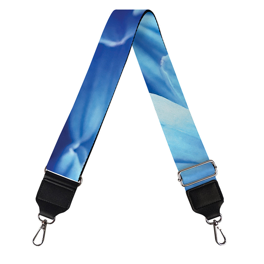 Blue Chrysanthemum Flower Print Bag Strap