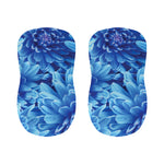 Blue Chrysanthemum Flower Print Bar Stool Covers