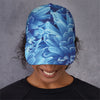 Blue Chrysanthemum Flower Print Baseball Cap