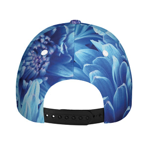 Blue Chrysanthemum Flower Print Baseball Cap