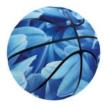 Blue Chrysanthemum Flower Print Basketball