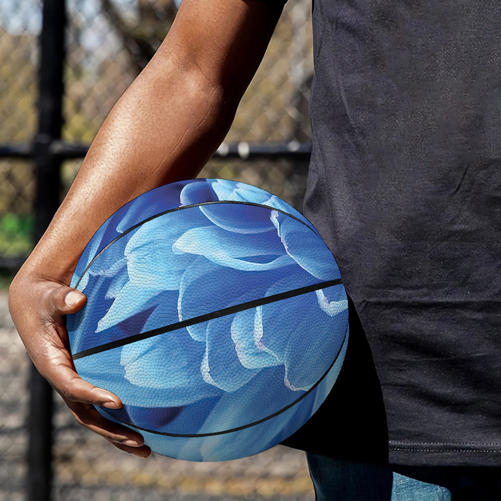 Blue Chrysanthemum Flower Print Basketball