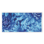 Blue Chrysanthemum Flower Print Beach Towel