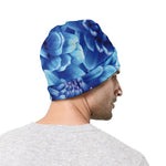 Blue Chrysanthemum Flower Print Beanie