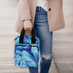 Blue Chrysanthemum Flower Print Bible Tote Bag