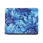 Blue Chrysanthemum Flower Print Bifold Wallet