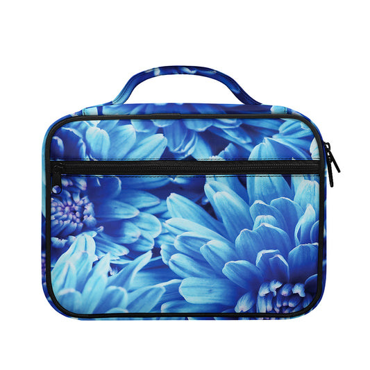 Blue Chrysanthemum Flower Print Briefcase Bible Bag