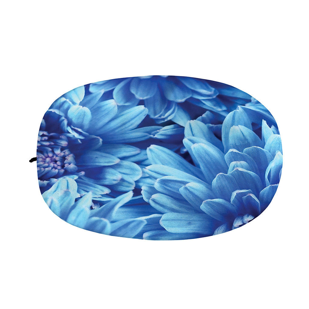Blue Chrysanthemum Flower Print Car Side Mirror Covers