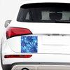 Blue Chrysanthemum Flower Print Car Sticker