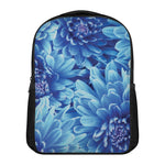 Blue Chrysanthemum Flower Print Casual Backpack