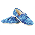 Blue Chrysanthemum Flower Print Casual Shoes