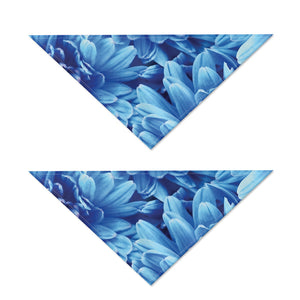 Blue Chrysanthemum Flower Print Dog Bandana