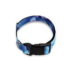 Blue Chrysanthemum Flower Print Dog Collar