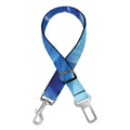 Blue Chrysanthemum Flower Print Dog Seat Belt