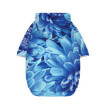 Blue Chrysanthemum Flower Print Dog Zip Up Hoodie
