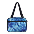 Blue Chrysanthemum Flower Print Double Strap Bible Bag