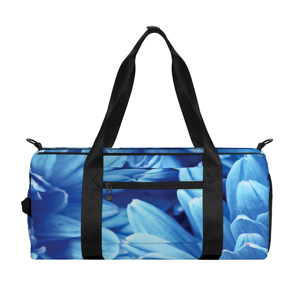 Blue Chrysanthemum Flower Print Gym Bag