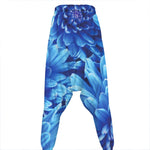 Blue Chrysanthemum Flower Print Hammer Pants