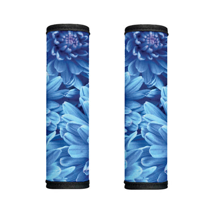 Blue Chrysanthemum Flower Print Handle Covers