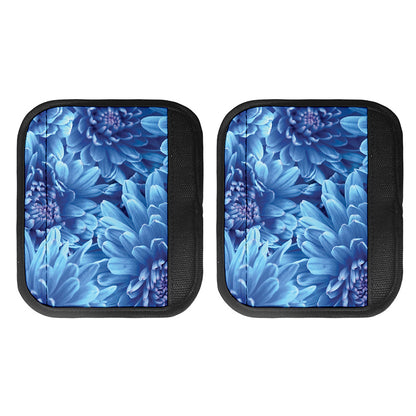 Blue Chrysanthemum Flower Print Handle Covers
