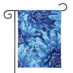 Blue Chrysanthemum Flower Print House Flag