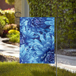 Blue Chrysanthemum Flower Print House Flag