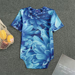 Blue Chrysanthemum Flower Print Men's Bodysuit