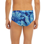 Blue Chrysanthemum Flower Print Men's Briefs