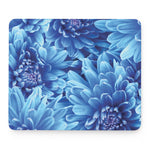 Blue Chrysanthemum Flower Print Mouse Pad