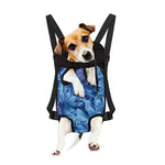 Blue Chrysanthemum Flower Print Pet Carrier Backpack