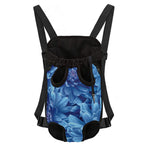 Blue Chrysanthemum Flower Print Pet Carrier Backpack