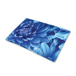 Blue Chrysanthemum Flower Print Pet Cooling Mat Cover