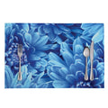 Blue Chrysanthemum Flower Print Placemat