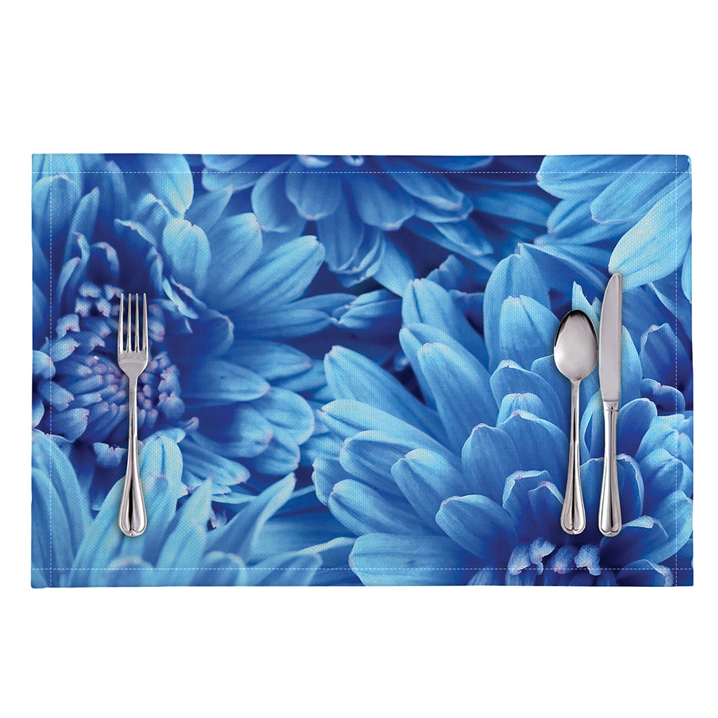 Blue Chrysanthemum Flower Print Placemat