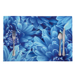 Blue Chrysanthemum Flower Print Placemat
