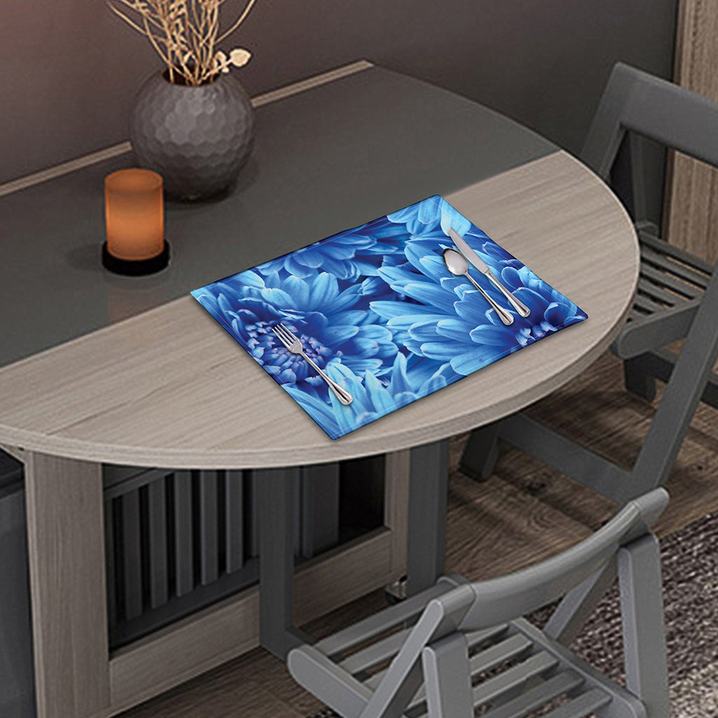 Blue Chrysanthemum Flower Print Placemat