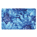 Blue Chrysanthemum Flower Print Polyester Doormat