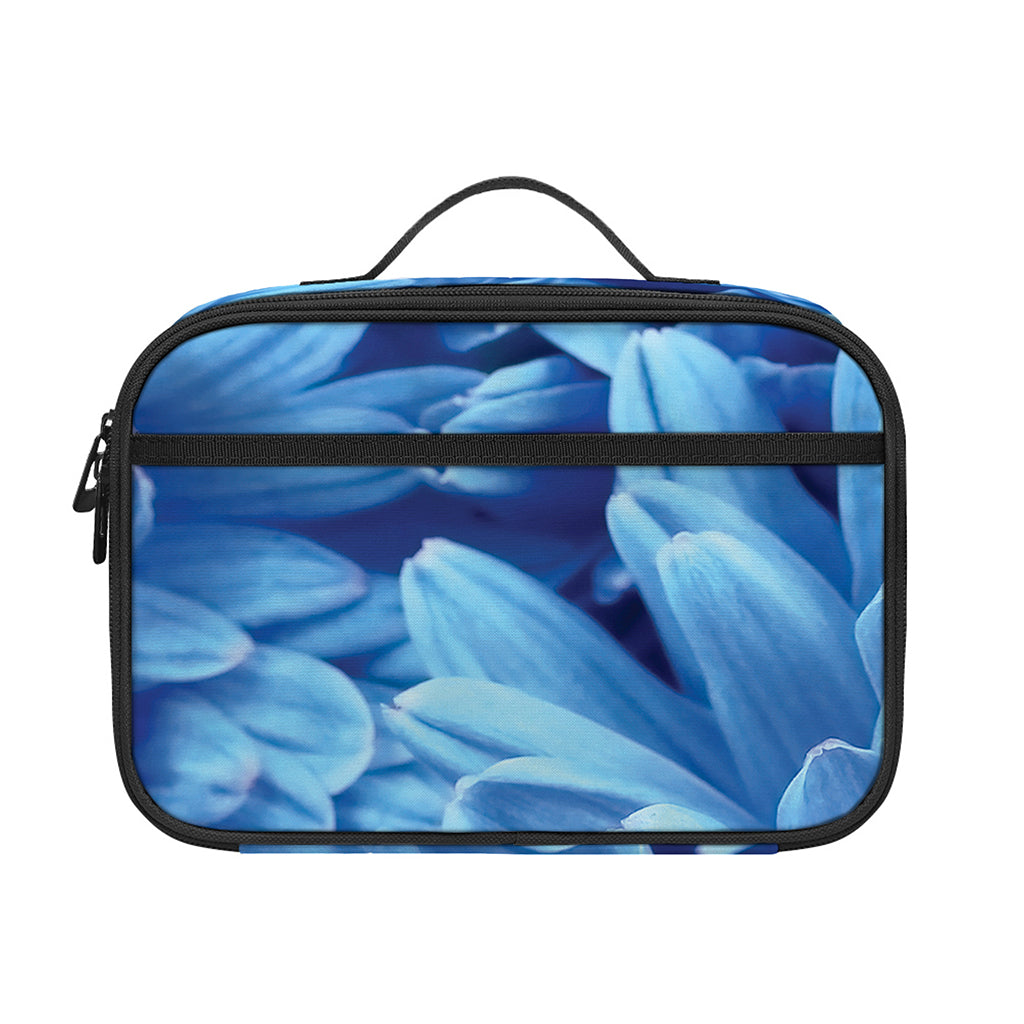 Blue Chrysanthemum Flower Print Portable Lunch Bag