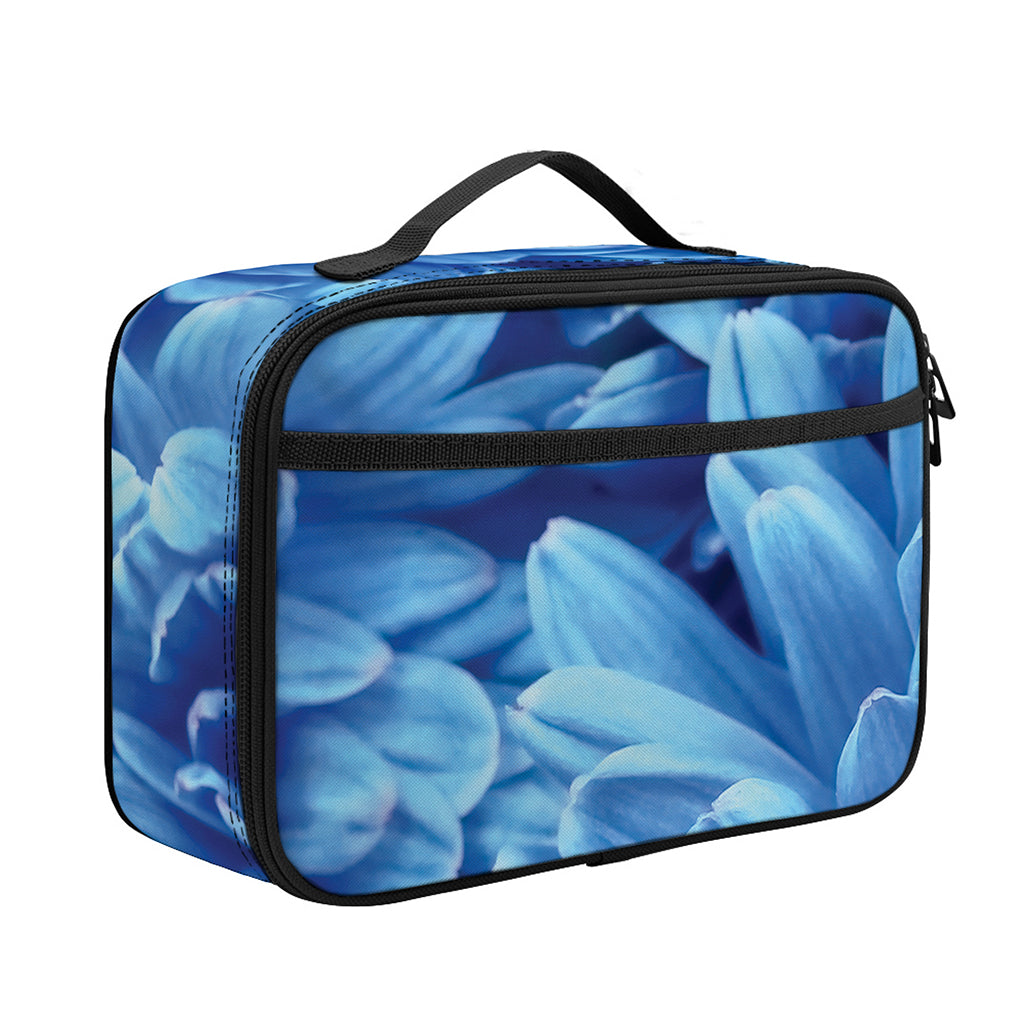 Blue Chrysanthemum Flower Print Portable Lunch Bag