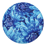 Blue Chrysanthemum Flower Print Round Blanket